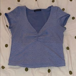 Blue and white brandy Melville shirt